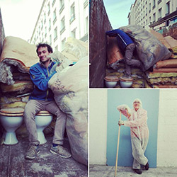 Évacuation de plusieurs centaines de kilos de faux-plafond