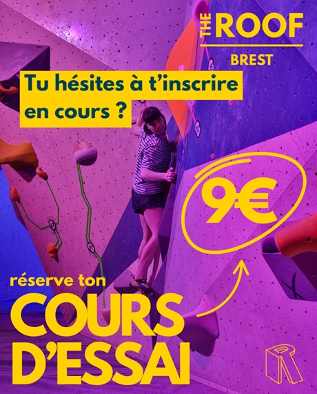 COURS D'ESCALADE À 9€ POUR ESSAYER NOS COURS ANNUELS